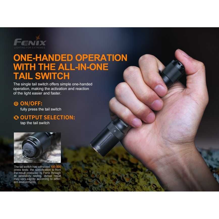 Fenix E20V20 - LED Фенерче LED/2xAA IP68 350 lm 200 ч