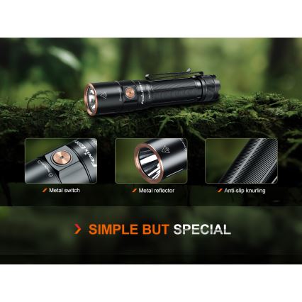 Fenix E28RV20 - LED Димируем rechargeable flashlight LED/USB IP68 1700 lm 260 ч.