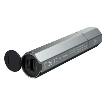 Fenix ECPBLCK - LED Акумулаторно фенерче със захранваща батерия USB IP68 1600 лъскав 504 h 5000 mAh черен