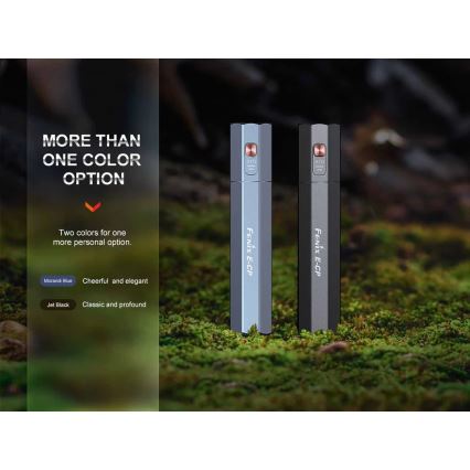 Fenix ECPBLCK - LED Акумулаторно фенерче със захранваща батерия USB IP68 1600 лъскав 504 h 5000 mAh черен