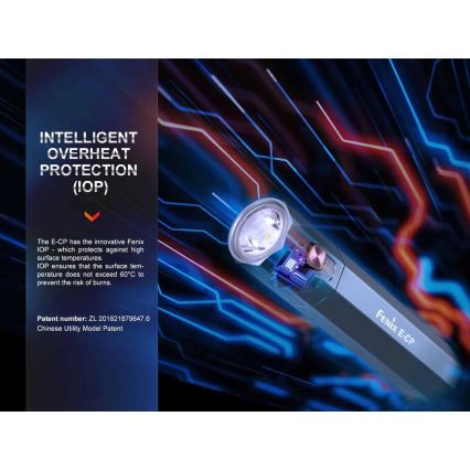 Fenix ECPBLCK - LED Акумулаторно фенерче със захранваща батерия USB IP68 1600 лъскав 504 h 5000 mAh черен