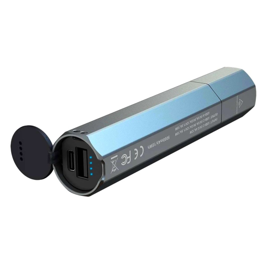 Fenix ECPBLUE - LED акумулаторен фенер с USB powerbank, IP68, 1600 лумена, 504 ч, 5000 mAh, синьо