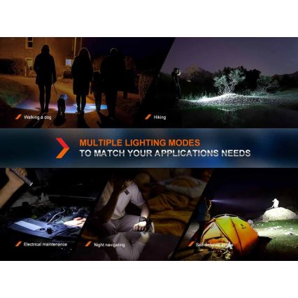 Fenix ECPBLUE - LED акумулаторен фенер с USB powerbank, IP68, 1600 лумена, 504 ч, 5000 mAh, синьо