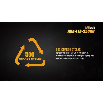 Fenix FE18650LI35USB - 1 бр. Презареждаема USB батерия, 3,6 V, 3500 mAh