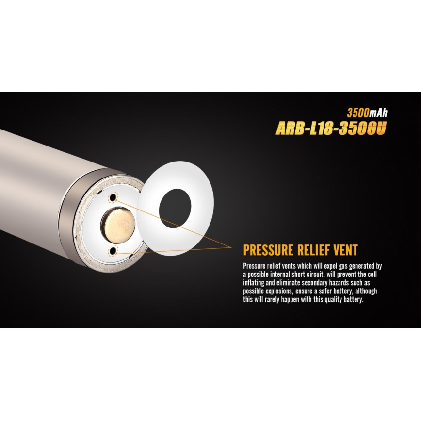 Fenix FE18650LI35USB - 1бр. Акумулаторна батерия USB/3,6V 3500 mAh