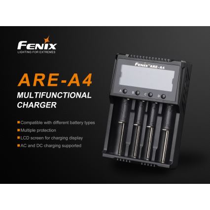 Fenix FENAREA4 - Зарядно устройство за батерии 4xLi-ion/AAA/AA/C 5V