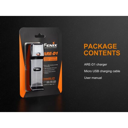 Fenix FENARED1 - Зарядно устройство за батерии 1xLi-ion/AAA/AA/C 5V