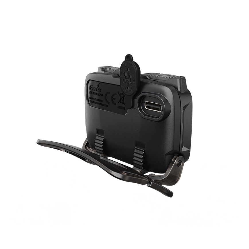 Fenix HL12RV20BLC - презареждаема челна лампа с регулируема яркост LED/USB 950 mAh IP66 500 lm 112 h черна