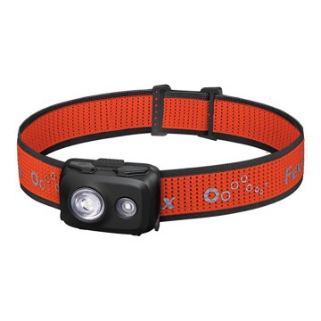 Fenix HL16V2BLK - LED Челник LED/3xAAA IP66 450 lm 200 ч. черен/оранжев
