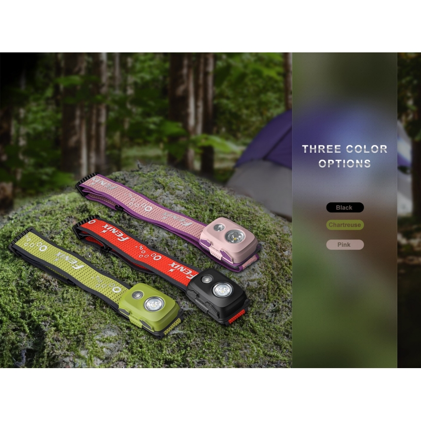 Fenix HL16V2BLK - LED Челник LED/3xAAA IP66 450 lm 200 ч. черен/оранжев