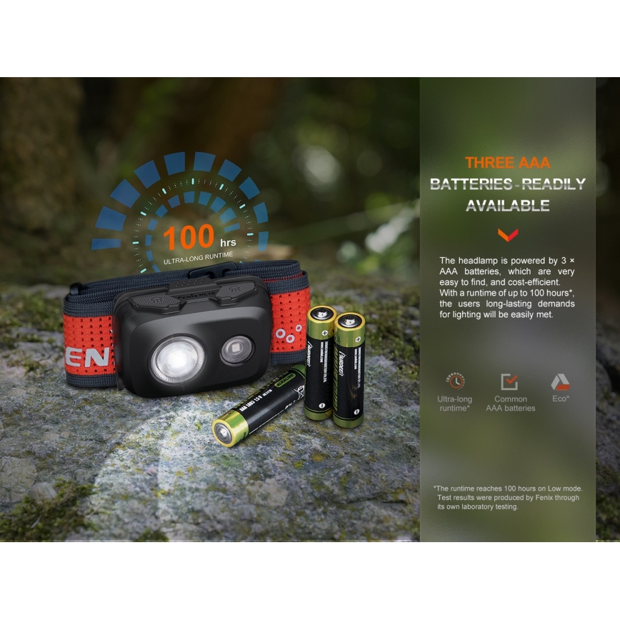 Fenix HL16V2GRN - LED Челник LED/3xAAA IP66 450 lm 200 ч. зелен