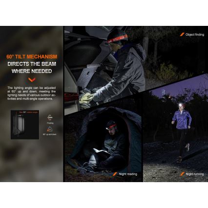 Fenix HL16V2PIN - LED Челник LED/3xAAA IP66 450 lm 200 ч. розов