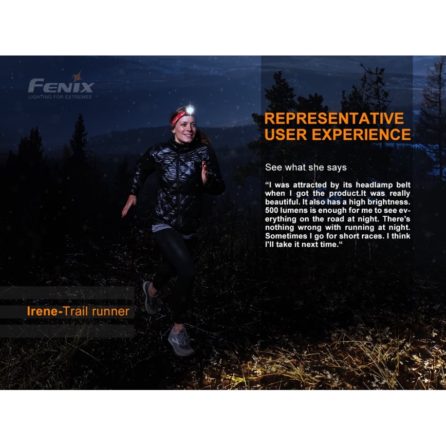 Fenix HL18RTRAIL - LED Акумулаторен челник LED/3xAAA IP66 500 lm 300 ч