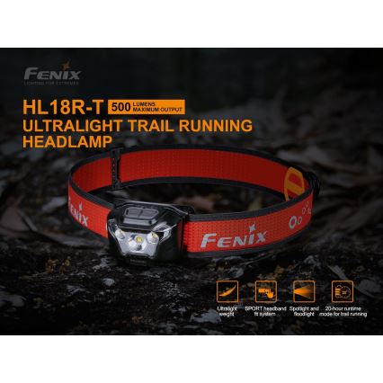 Fenix HL18RTRAIL - LED Акумулаторен челник LED/3xAAA IP66 500 lm 300 ч