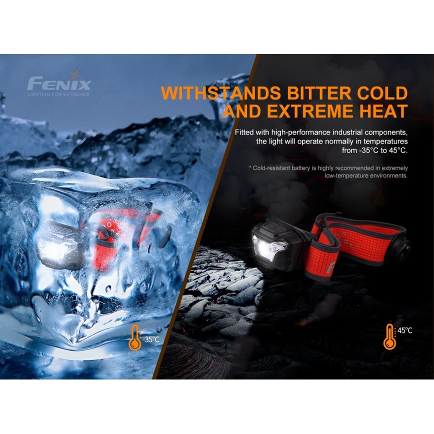 Fenix HL18RTRAIL - LED Акумулаторен челник LED/3xAAA IP66 500 lm 300 ч