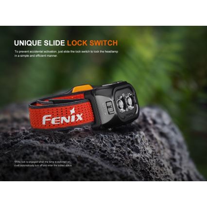 Fenix HL18RTV20BLC - LED регулируема презареждаема челна лампа LED/USB/3xAAA IP66 800 лм 160 ч 1900 mAh черно/оранжево