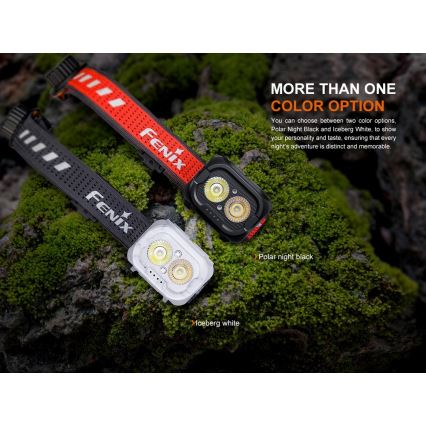 Fenix HL18RTV20WHT - LED Димируем акумулаторен челник LED/USB IP66 800 лъскав 160 h бял/черен