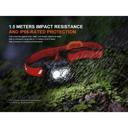 Fenix HL18RTV20WHT - LED Димируем акумулаторен челник LED/USB IP66 800 лъскав 160 h бял/черен
