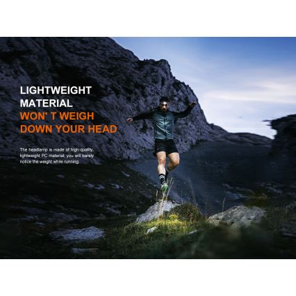 Fenix HL18RTV20WHT - LED Димируем акумулаторен челник LED/USB IP66 800 лъскав 160 h бял/черен