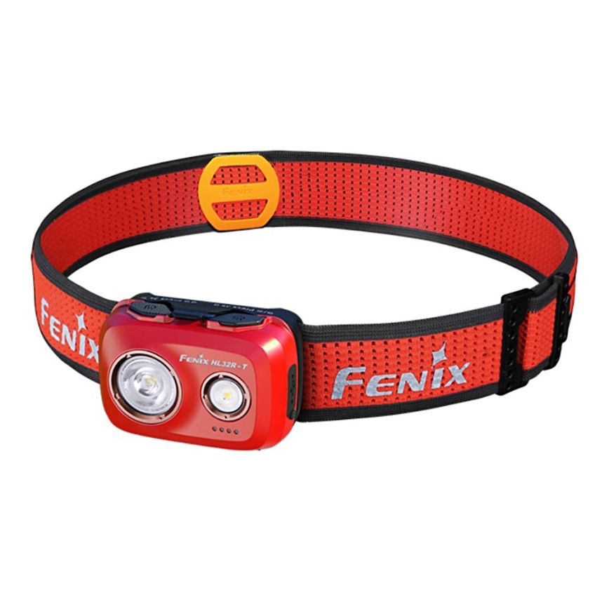 Fenix HL32RTRED - LED Акумулаторен челник LED/USB/3xAAA IP66 800 lm 300 h червен/оранжев