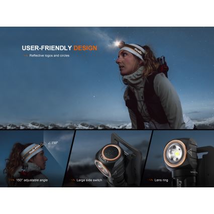 Fenix HM23V20 - LED Димируем челник LED/1xAA IP68 300 lm 100 h