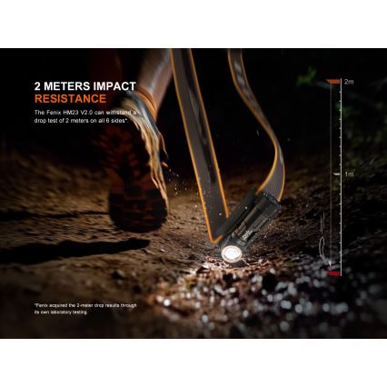 Fenix HM23V20 - LED Димируем челник LED/1xAA IP68 300 lm 100 h