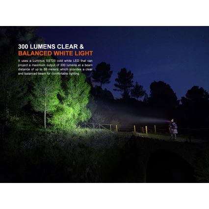 Fenix HM23V20 - LED Димируем челник LED/1xAA IP68 300 lm 100 h