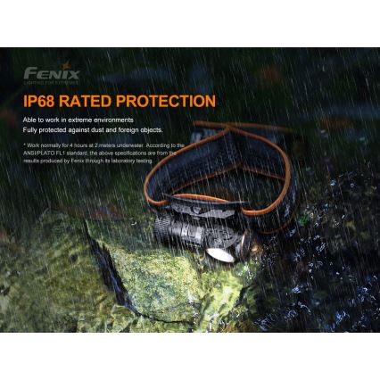 Fenix HM50RV20 - LED Акумулаторен челник 3xLED/USB/1xCR123A IP68 700 лъскав 120 h 700 mAh