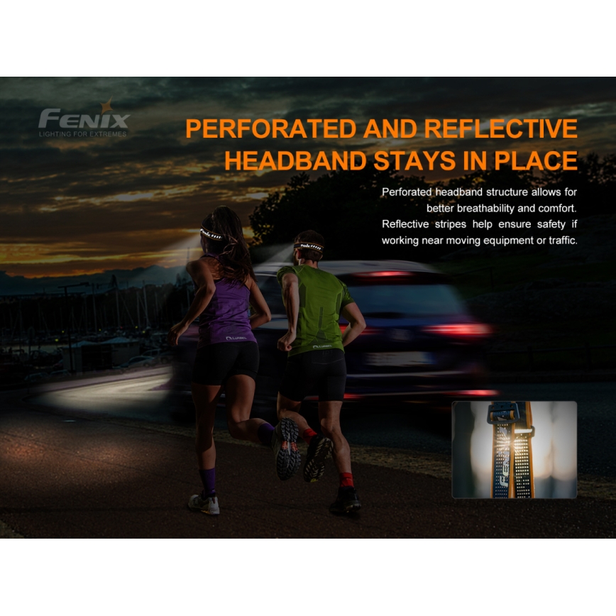 Fenix HM50RV20 - LED Акумулаторен челник 3xLED/USB/1xCR123A IP68 700 лъскав 120 h 700 mAh