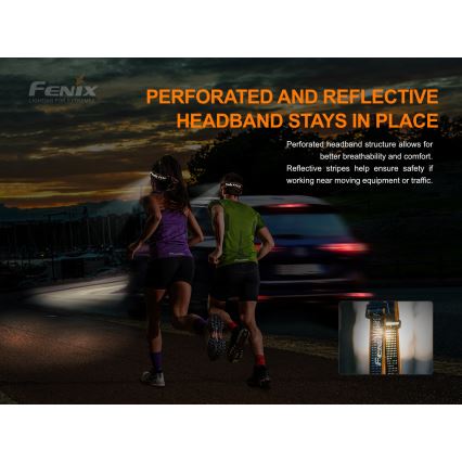 Fenix HM51RV20 - LED Акумулаторен челник 3xLED/1xCR123A/USB IP68 700 лъскав 120 h 700 m