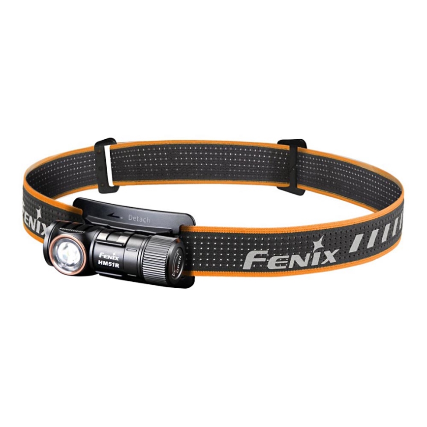 Fenix HM51RV20 - LED Акумулаторен челник 3xLED/1xCR123A/USB IP68 700 лъскав 120 h 700 m