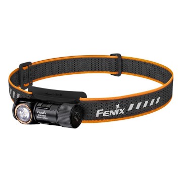 Fenix HM51RV30 - LED челник с регулируема яркост, презареждаем LED/USB/1xCR123A 950 mAh IP68 860 lm 125 h оранжев