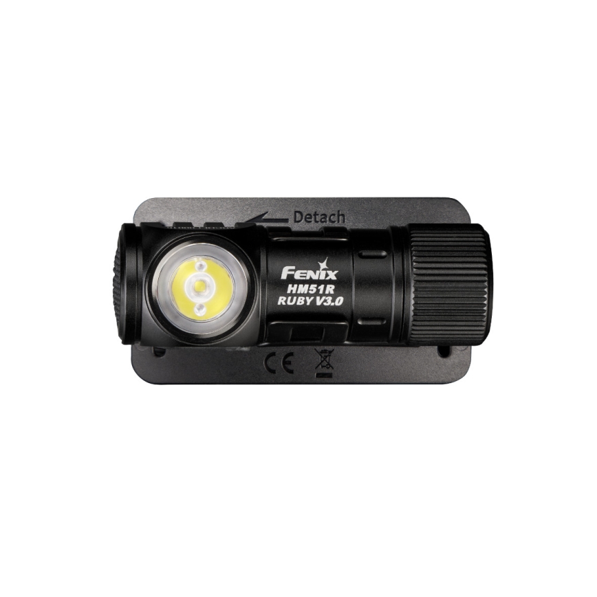 Fenix HM51RV3ABL - LED димируема презареждаема челна лампа LED/USB/1xCR123A 950 mAh IP68 860 lm 125 h черна