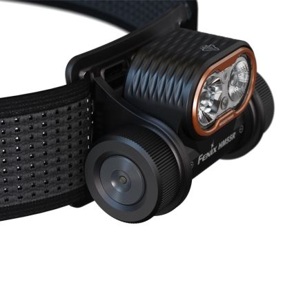 Fenix HM55RABL - челна лампа с регулируема яркост, презареждаема LED/USB/1xCR123A 1600 mAh IP68 1200 lm 141,2 ч черна