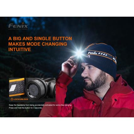 Fenix HM60R - LED Димируем акумулаторен челник 4xLED/USB/2xCR123A IP68 1300 лъскав 300 h 3400 mAh