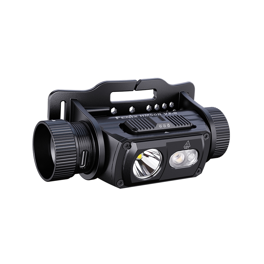 Fenix HM60RV20 - димируема презареждаема челна лампа LED/USB 4000 mAh IP68 1600 lm 292 ч оранжева