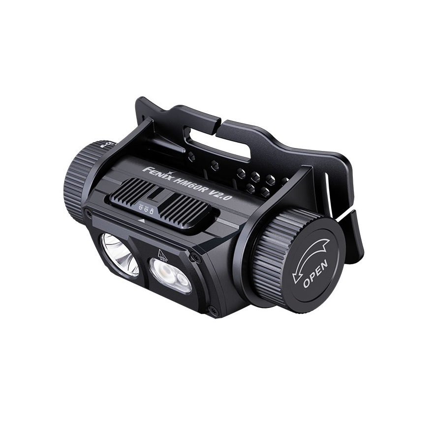 Fenix HM60RV20 - димируема презареждаема челна лампа LED/USB 4000 mAh IP68 1600 lm 292 ч оранжева