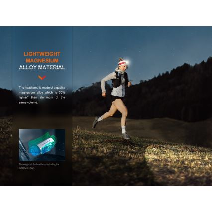 Fenix HM62TMGM - LED Димируем акумулаторен челник LED/USB IP68 1200 лъскав 280 h 3400 mAh