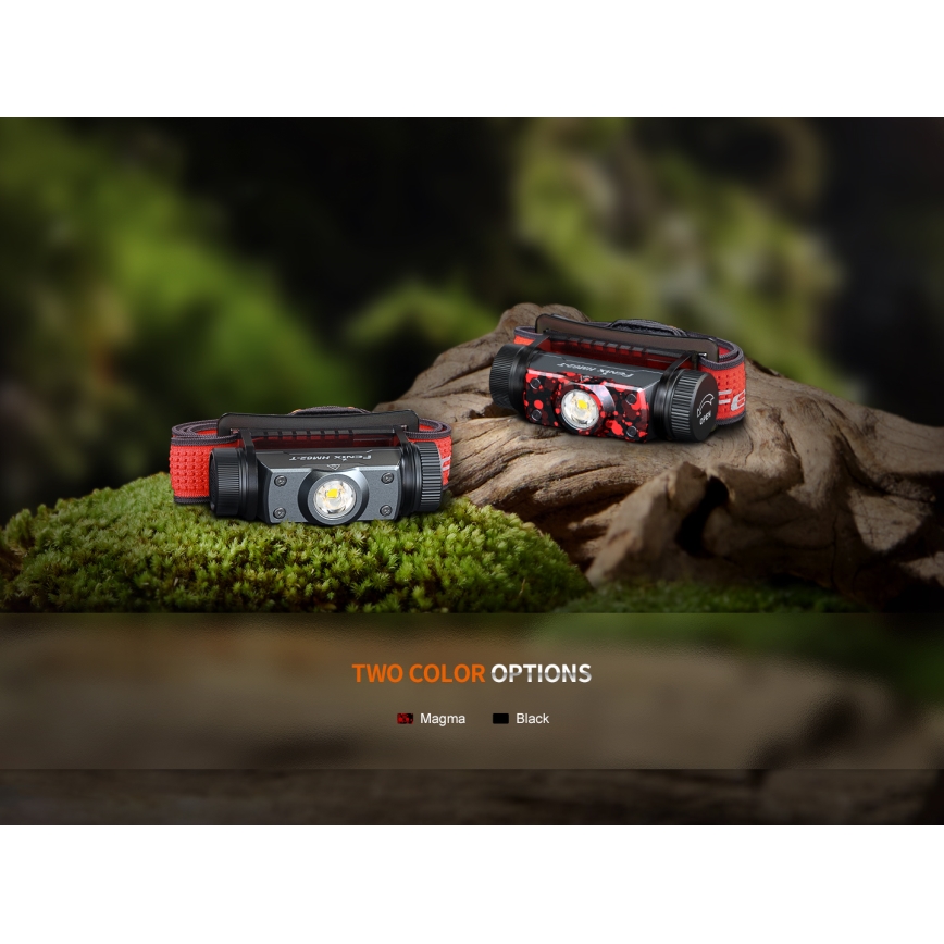 Fenix HM62TMGM - LED Димируем акумулаторен челник LED/USB IP68 1200 лъскав 280 h 3400 mAh