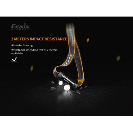 Fenix HM65R - LED Акумулаторен челник 2xLED/USB/2xCR123A IP68 1400 лъскав 300 h 3400 mAh