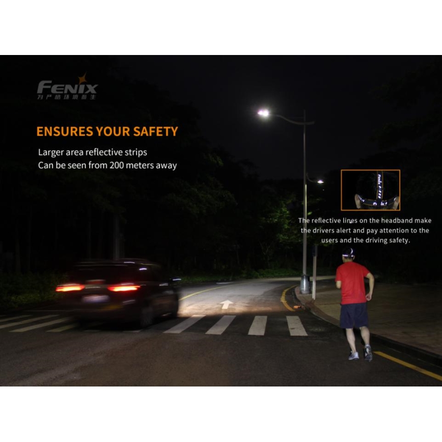 Fenix HM65R - LED Акумулаторен челник 2xLED/USB/2xCR123A IP68 1400 лъскав 300 h 3400 mAh