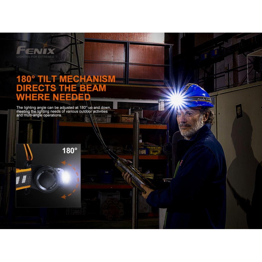 Fenix HM70R - LED Акумулаторен челник 4xLED/1x21700 IP68 1600 лъскав 800 h 5000 mAh