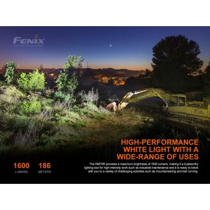 Fenix HM70R - LED Акумулаторен челник 4xLED/1x21700 IP68 1600 лъскав 800 h 5000 mAh