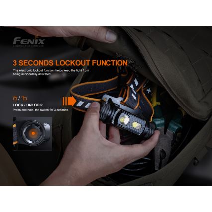 Fenix HM70R - LED Акумулаторен челник 4xLED/1x21700 IP68 1600 лъскав 800 h 5000 mAh