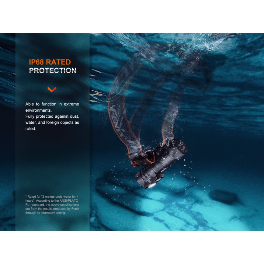 Fenix HM71R - LED Акумулаторен челник LED/USB IP68 2700 лъскав 400 h 5000 mAh