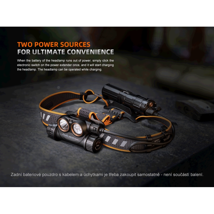 Fenix HM75RTOPAZ - LED Димируем акумулаторен челник LED/USB IP68 1600 лъскав 210 h 4000 mAh