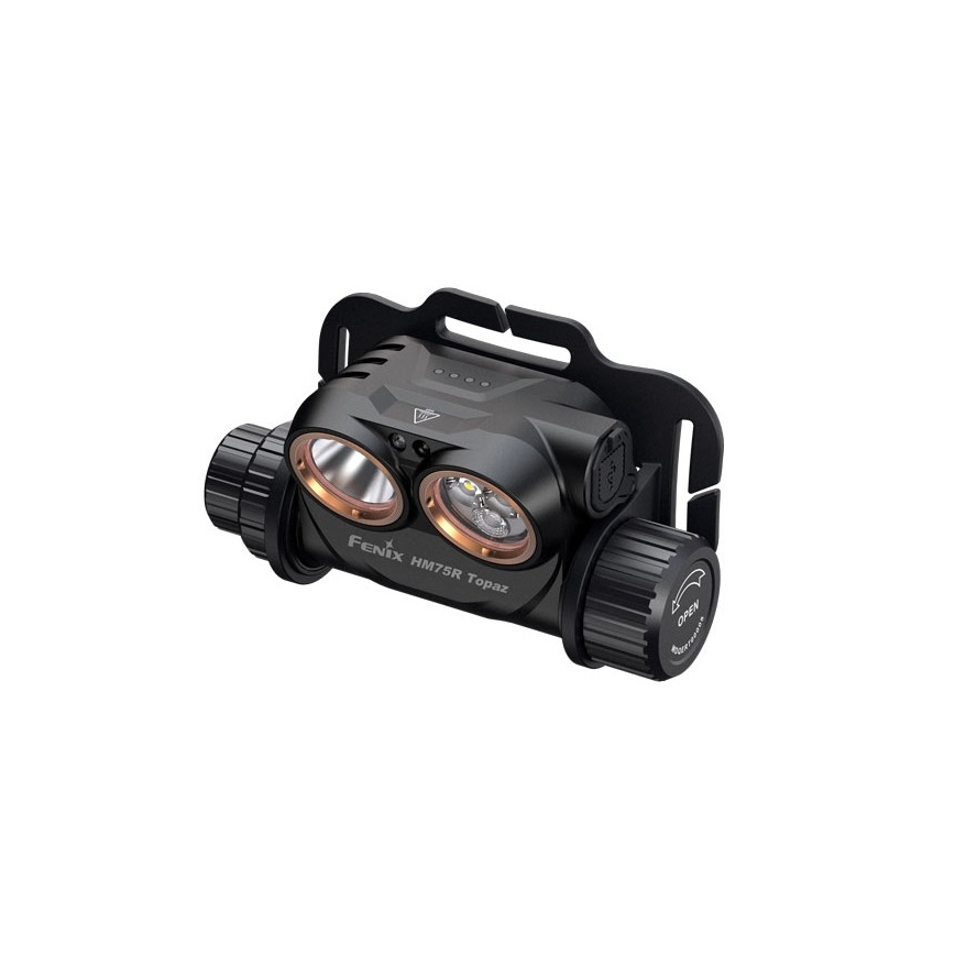 Fenix HM75RTOPAZ - LED Димируем акумулаторен челник LED/USB IP68 1600 лъскав 210 h 4000 mAh