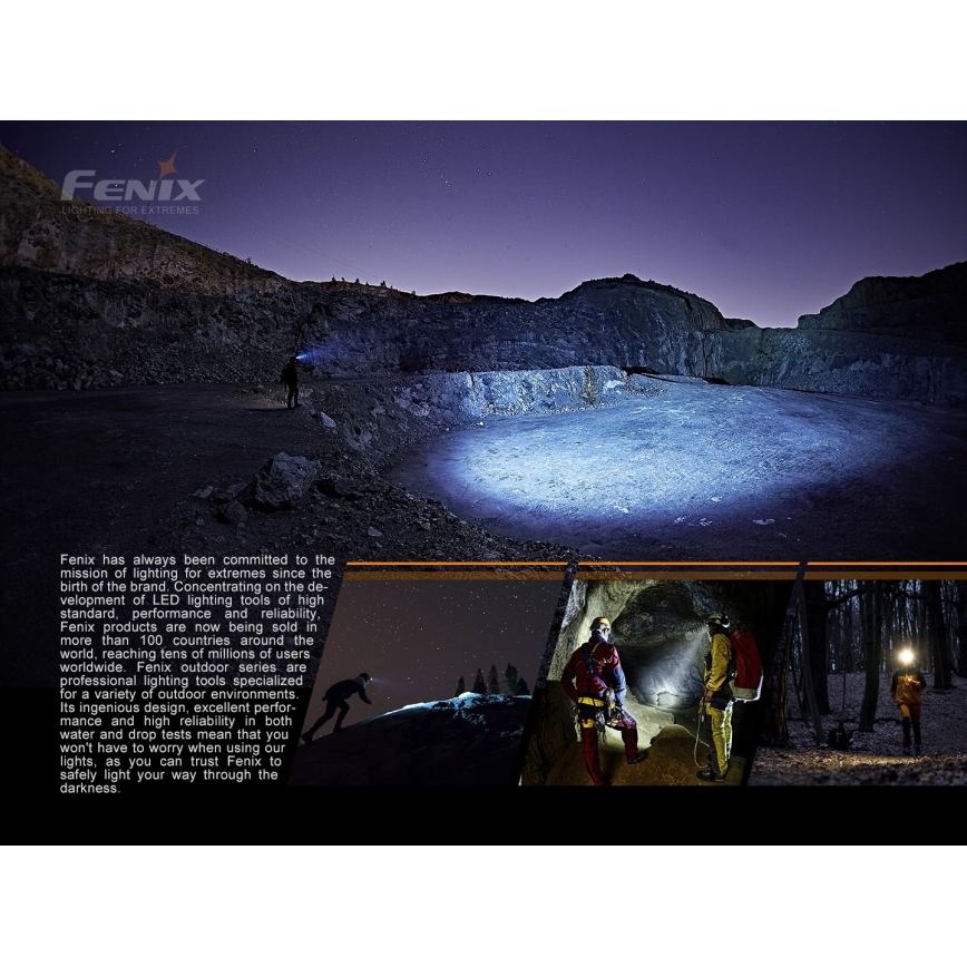 Fenix HP16R1250 - LED Акумулаторен челник 3xLED/4xAA IP66 1250 lm 600 h