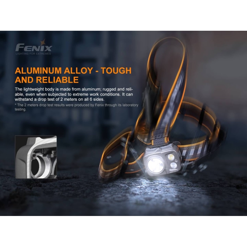 Fenix HP25RV20 - LED димируем акумулаторен челник 3xLED/1x21700 IP66 1600 lm 800 ч.
