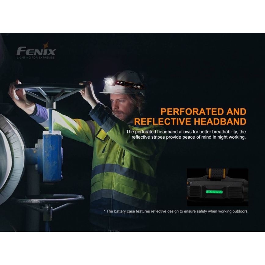 Fenix HP25RV20 - LED димируем акумулаторен челник 3xLED/1x21700 IP66 1600 lm 800 ч.